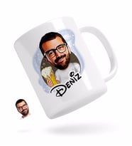 BK Gift Kişiye Özel Erkek Karikatürlü Beyaz Kupa Bardak-51