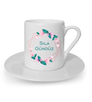İsme Özel Pembe Çerçeveli Fincan