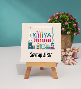 Kimya Öğretmeni Dekoratif Taş Baskı