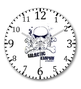 Star Wars Galactic Empire Duvar Saati Bombeli Gercek Cam