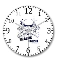 Star Wars Galactic Empire Duvar Saati Bombeli Gercek Cam