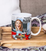 Kişiye Özel Hediye Öğretmenler Günü Karikatür Baskılı Kupa Bardak