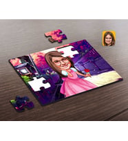 BK Gift Kişiye Özel Kız Çocuk Prenses Karikatürlü Ahşap Puzzle-2