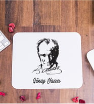 Atatürk Siluetli İsme Özel Mouse Pad
