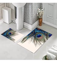 Banyo Halısı Ikili Klozet Takımı Kaymaz Tabanlı (60 xm x 100 cm + 40 cm x 60 cm) 