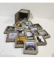 Kişiye Özel Polaroid Resim Çerçevesi Gri