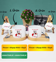 İkili Sevgiliye Sevgililer Günü Hediyesi 10 Kısa Kupa Bardak Anahtarlık