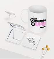 BK Gift Kişiye Özel Mühendis Anne Beyaz Kupa Ayna Seti (Model 1)