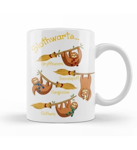 Harry Pawter Cute Sloth Slothwarts Kupa Bardak Porselen
