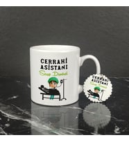 Cerrahi Asistanı Kupa Bardak ve Anahtarlık Set