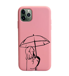 Iphone 11 Pro Çizgi Tasarımlı Pudra Lansman Telefon Kılıfı