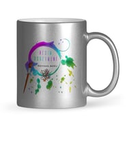 BK Gift Kişiye Özel Resim Öğretmeni Gümüş Yaldızlı Kupa Bardak  4