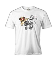 Dancing with Glasses Beyaz Erkek Tshirt