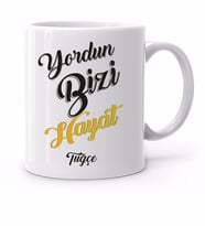 BK Gift Kişiye Özel Yordun Bizi Hayat Tasarımlı Beyaz Kupa Bardak-1