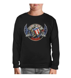 Motosiklet - Born Free Siyah Çocuk Sweatshirt