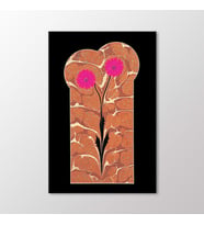 Arty Tablo Pembe Çiçek Tablo (Karışık)