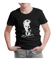 Atatürk - Portre Siyah Çocuk Tshirt