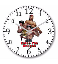 Enter The  Dragon Duvar Saati Bombeli Gercek Cam