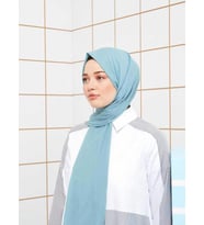 Modakaşmir %100 Pamuk Vual Şal Mint