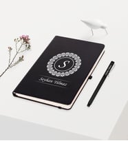 BK Gift Kişiye Özel Siyah Defter Kalem Hediye Seti - 2