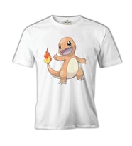 Pokemon - Charmander Beyaz Erkek Tshirt