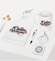 BK Gift Kişiye Özel Canım Öğretmenim Temalı Beyaz Defter Kalem Kupa Ayna Seti - 3