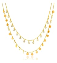 Zirkon Taşlı Ve Pullu Kolye SGTL6397