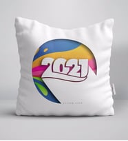BK Gift Kişiye Özel 2024 Mutlu Yıllar Beyaz Yastık-10