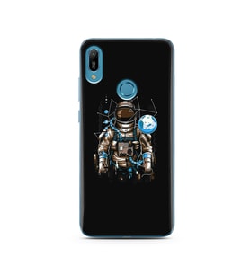 Uzay Astronot Tasarım Süper Şeffaf Silikon Telefon Kılıfı Huawei Y6 (Prime) 2019