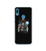 Uzay Astronot Tasarım Süper Şeffaf Silikon Telefon Kılıfı Huawei Y6 (Prime) 2019
