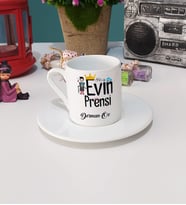 Evin Prensi Tasarımlı Kişiye Özel Hediye Evin Prensi Türk Kahvesi Fincanı