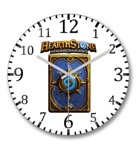 Hearthstone1 Duvar Saati Bombeli Gercek Cam