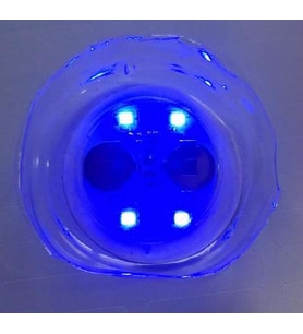 Parti Led Dekor Bardak Şişe Etiket Parlak 4 LED Flaş ve Düz Yanma 45mm Mavi