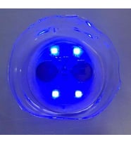 Parti Led Dekor Bardak Şişe Etiket Parlak 4 LED Flaş ve Düz Yanma 45mm Mavi