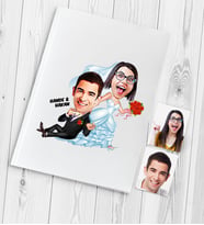 BK Gift Kişiye Özel Evleniyoruz Karikatür Düğün Anı Defteri  2
