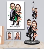 Kişiye Özel Sevgili Karikatürlü 3 lü Hediye Seti  Model 12