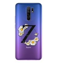 Papatya Harf Tasarım Süper Şeffaf Silikon Telefon Kılıfı Xiomai Redmi 9 Z-Harfi
