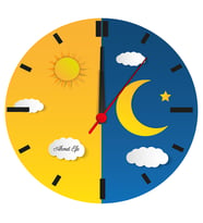 Çocuk Odası Gece/Gündüz Saati Kişiye Özel İsim Yazılı