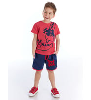 Korsan Dino Erkek Çocuk T-shirt Şort Takım