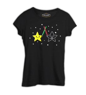 Real Star Wars Siyah Kadın Tshirt