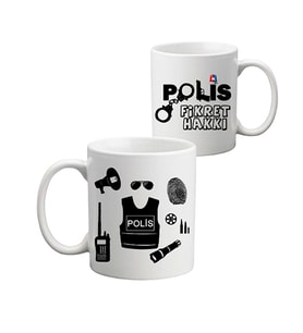 Polis Hediyesi İsimli Kupa Bardak