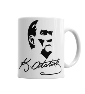 Atatürk İmzalı Kupa Bardak Porselen