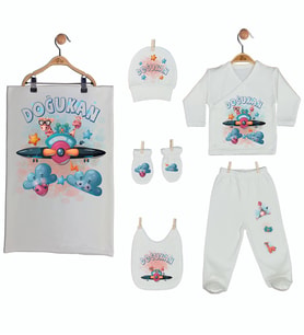 Pia Baby GL 1917-07 İsme Özel Battaniye Zıbın Set