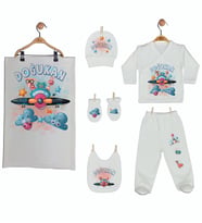 Pia Baby GL 1917-07 İsme Özel Battaniye Zıbın Set