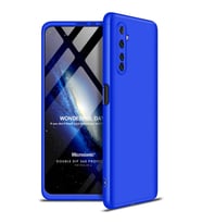 Microsonic Realme 6 Kılıf Double Dip 360 Protective Mavi