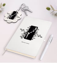 BK Gift Kişiye Özel Atatürk Temalı Beyaz Defter Kalem Ve Anahtarlık Hediye Seti-8 (Model 1)