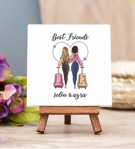 Best Friends İki İsimli Taş Dekor