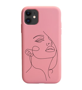 Iphone 11 Çizgi Tasarımlı Pudra Lansman Telefon Kılıfı