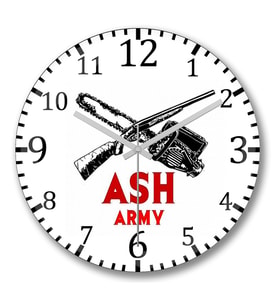 Ash Army Evil Dead Duvar Saati Bombeli Gercek Cam