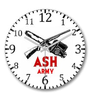 Ash Army Evil Dead Duvar Saati Bombeli Gercek Cam